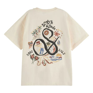 Scotch & Soda - 40. Yıl Dönümü Tişörtü | Ecru
