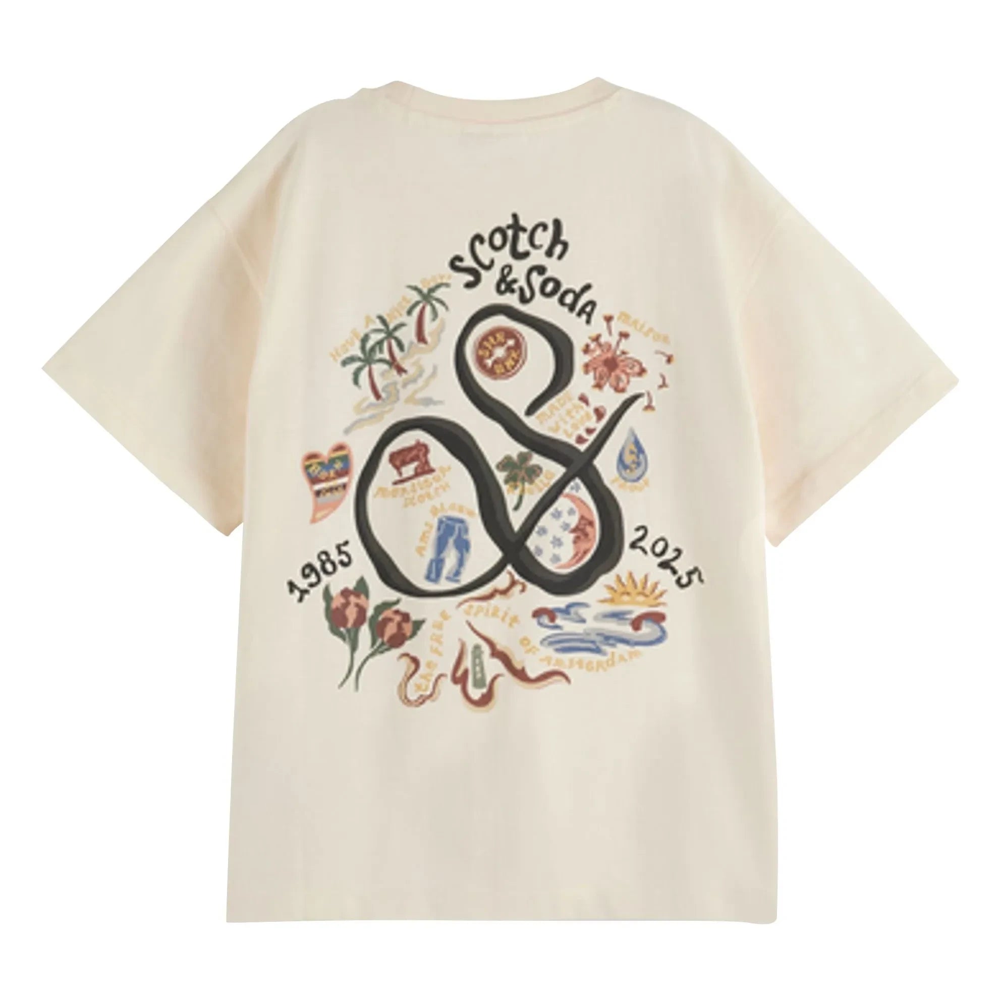 Scotch & Soda - 40. Yıl Dönümü Tişörtü | Ecru