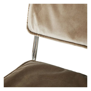 HKliving - Set of 2 Infinity Velvet Chairs | Mink brown