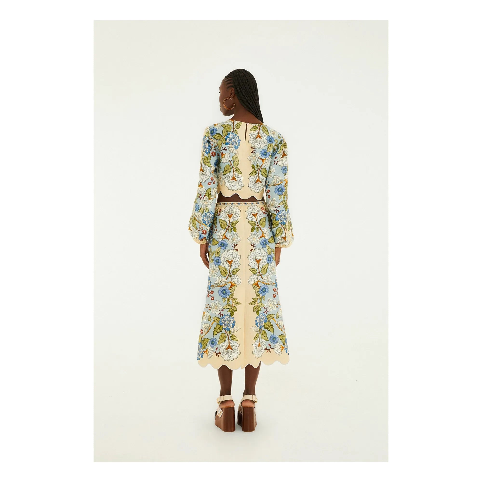 Farm Rio - Garden Linen Skirt | Sand
