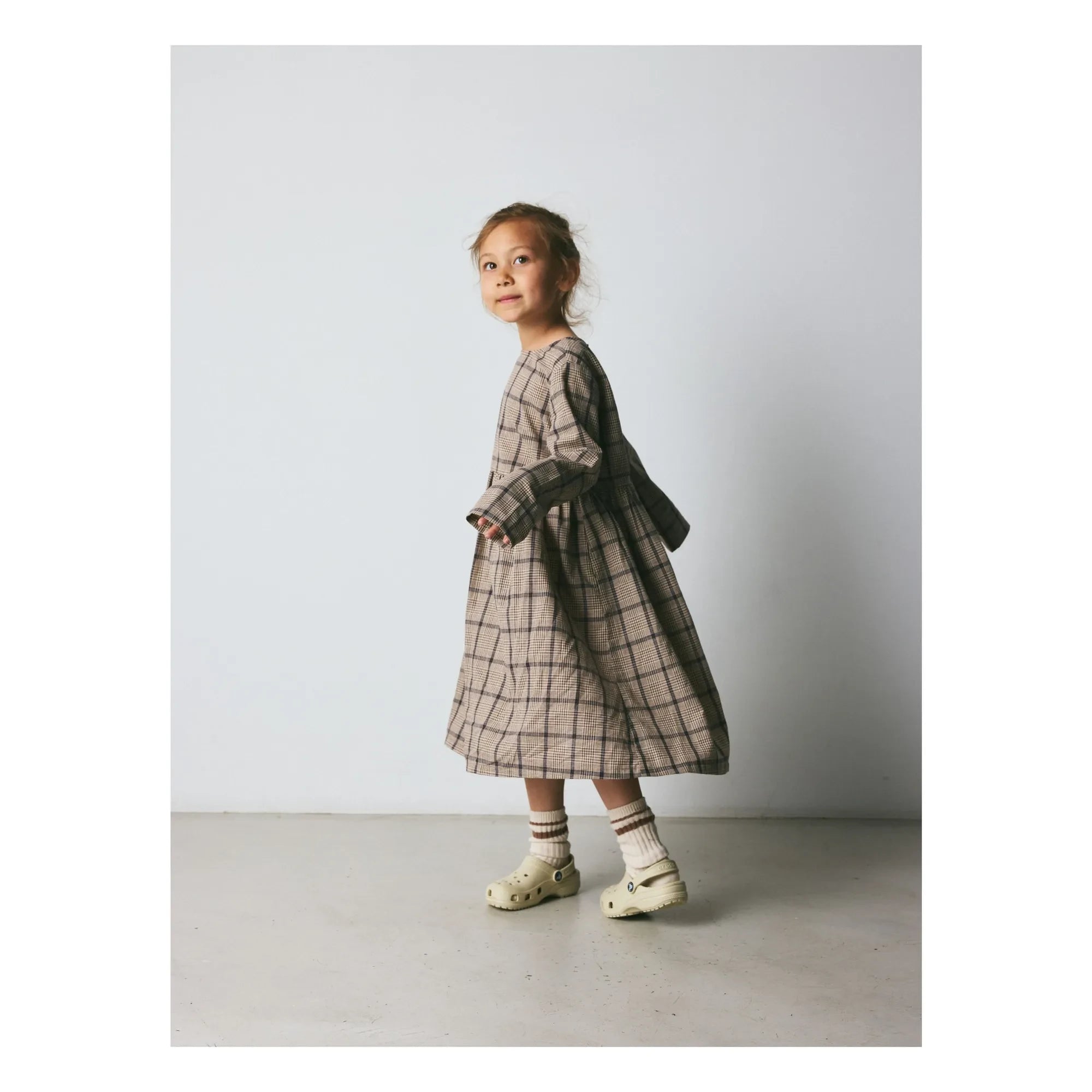 Brunobruno Nation - Vita Dress Linen and organic cotton plaid | Brown
