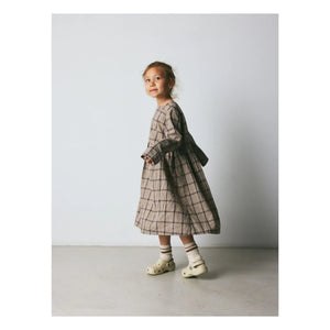 Brunobruno Nation - Vita Dress Linen and organic cotton plaid | Brown