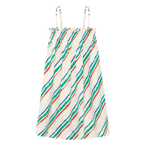 True Artist - Sonya Striped Seersucker Dress | Ecru