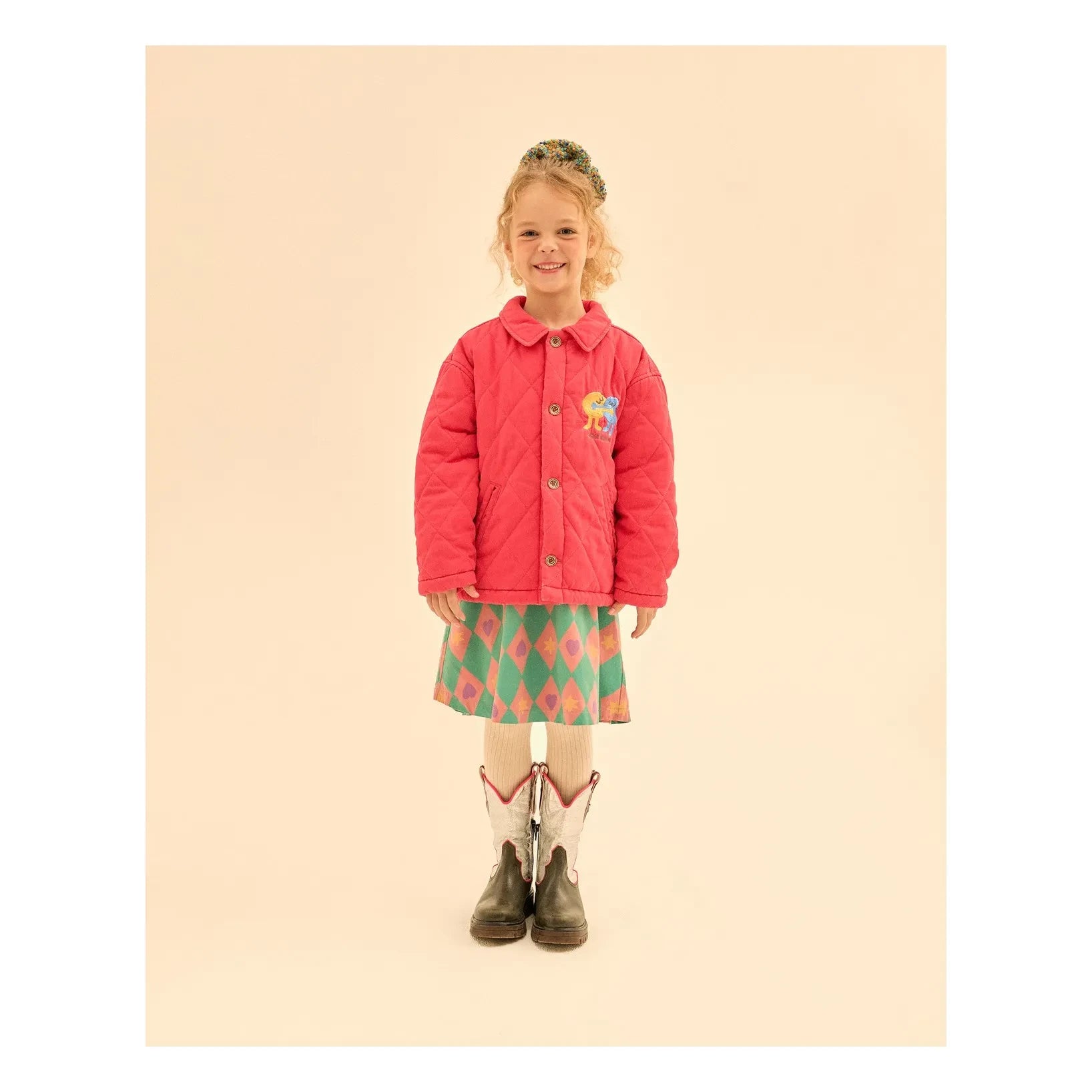 Jelly Mallow - Hug Me Quilted Jacket | Red