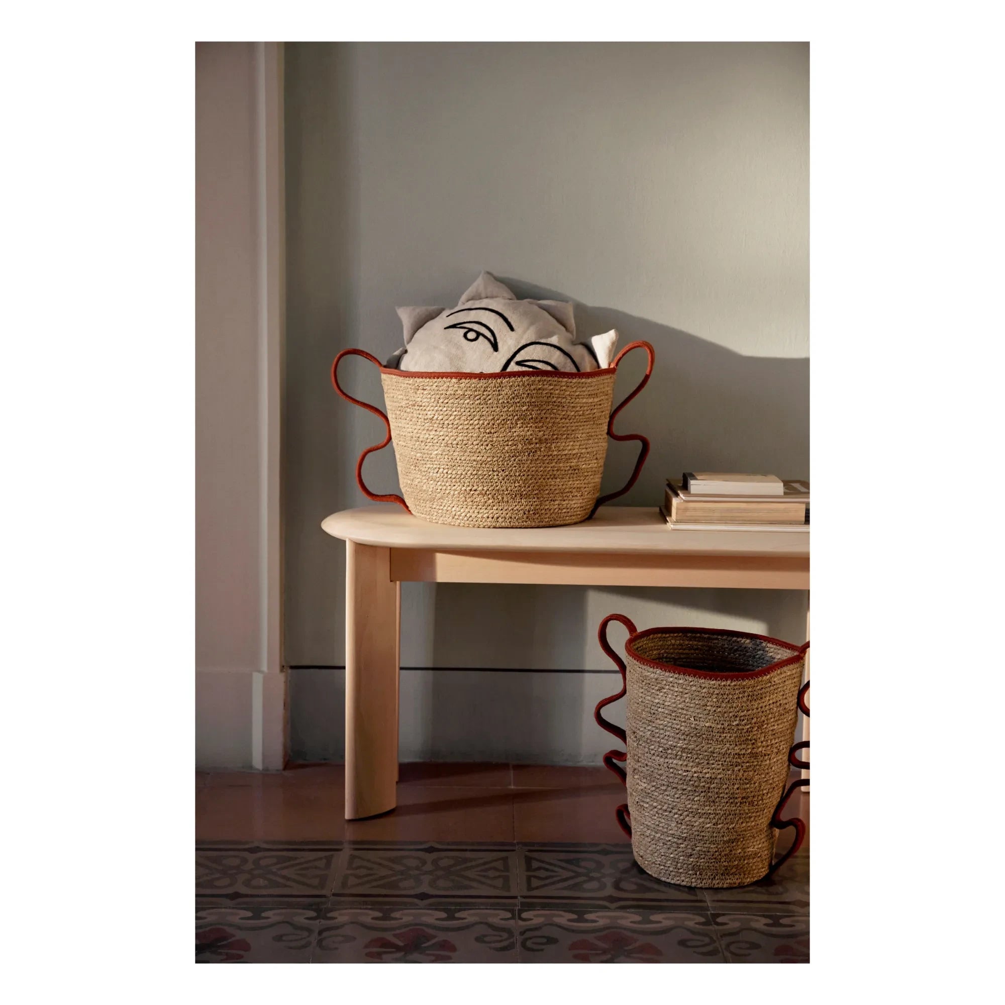 Ferm Living - Verso Baskets - 2-piece Set | Brick Red