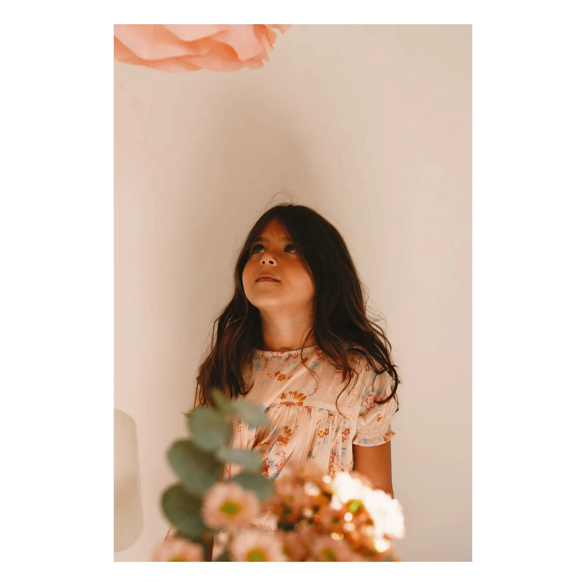 Lilinoa - Maeva Floral Print Cotton Voile Dress | Peach