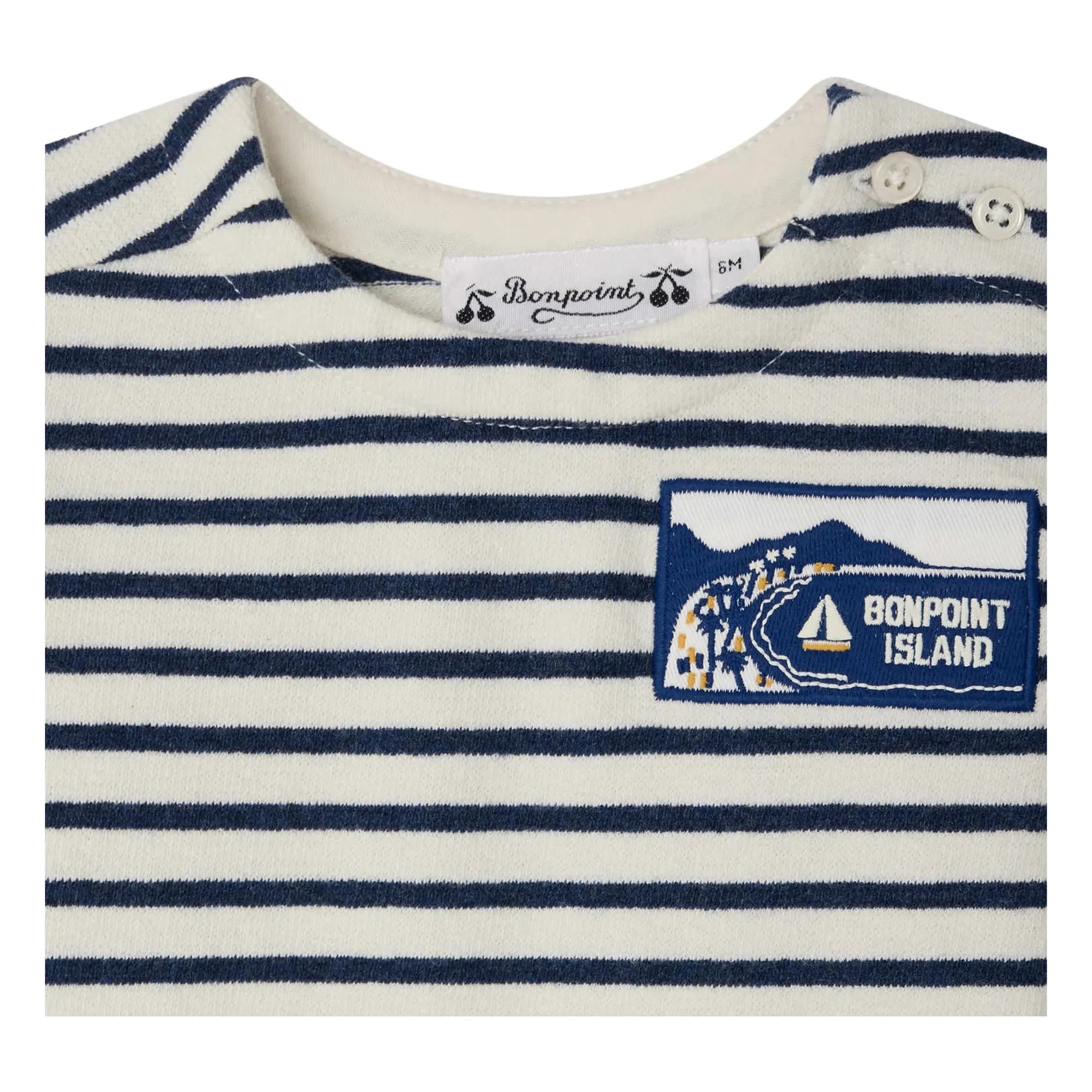 Bonpoint - Organic Cotton Swirl T-shirt | Indigo Blue