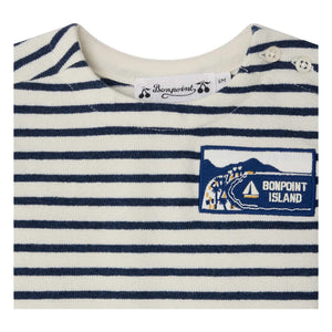 Bonpoint - Organic Cotton Swirl T-shirt | Indigo Blue