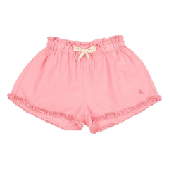 Búho - Organic cotton ruffle shorts | Pink