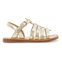 Pom d'Api - Plagette Strappy Metallic Sandals | Orange