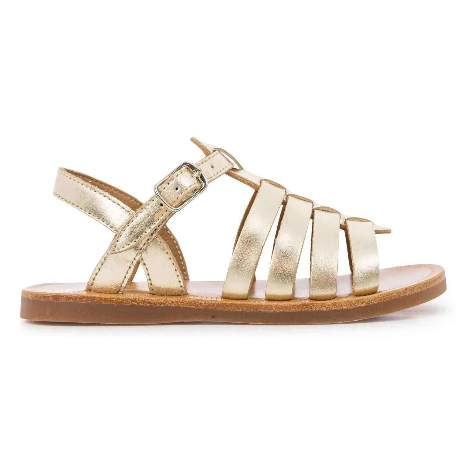 Pom d'Api - Plagette Strappy Metallic Sandals | Orange