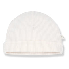 1+ in the family - Kai Ribbed Beanie | Ecru