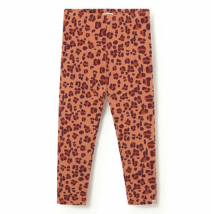 Cozmo - Organik Pamuk Leopar Tayt | Mercan