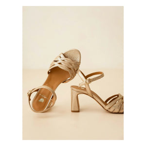 Bobbies - Loren Sandal Lame Leather | Champagne