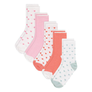 Petit Bateau - 5 Pairs of High-Top Heart Socks | Ecru