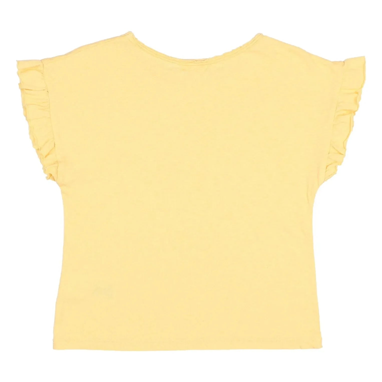 Búho - Linen Ruffled T-Shirt | Yellow