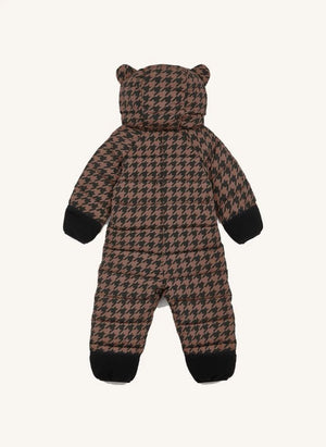 Töastie - Waterproof Houndstooth Cloud Jacket Made from Recycled Fibers | Brown