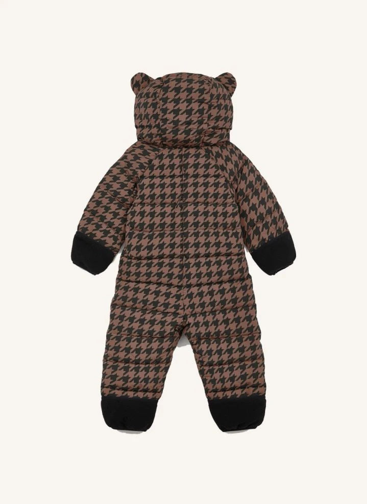 Töastie - Waterproof Houndstooth Cloud Jacket Made from Recycled Fibers | Brown