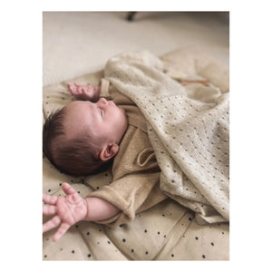 My Little Freckle - Organic Cotton Pointelle Blanket | Beige