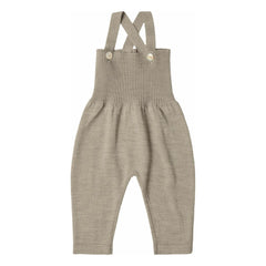 FUB - Merino Wool High-Waisted Overalls | Heather Beige
