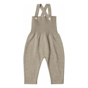FUB - Merino Wool High-Waisted Overalls | Heather Beige