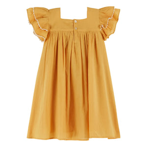 Emile et Ida - Yellow Voile Ruffled Dress