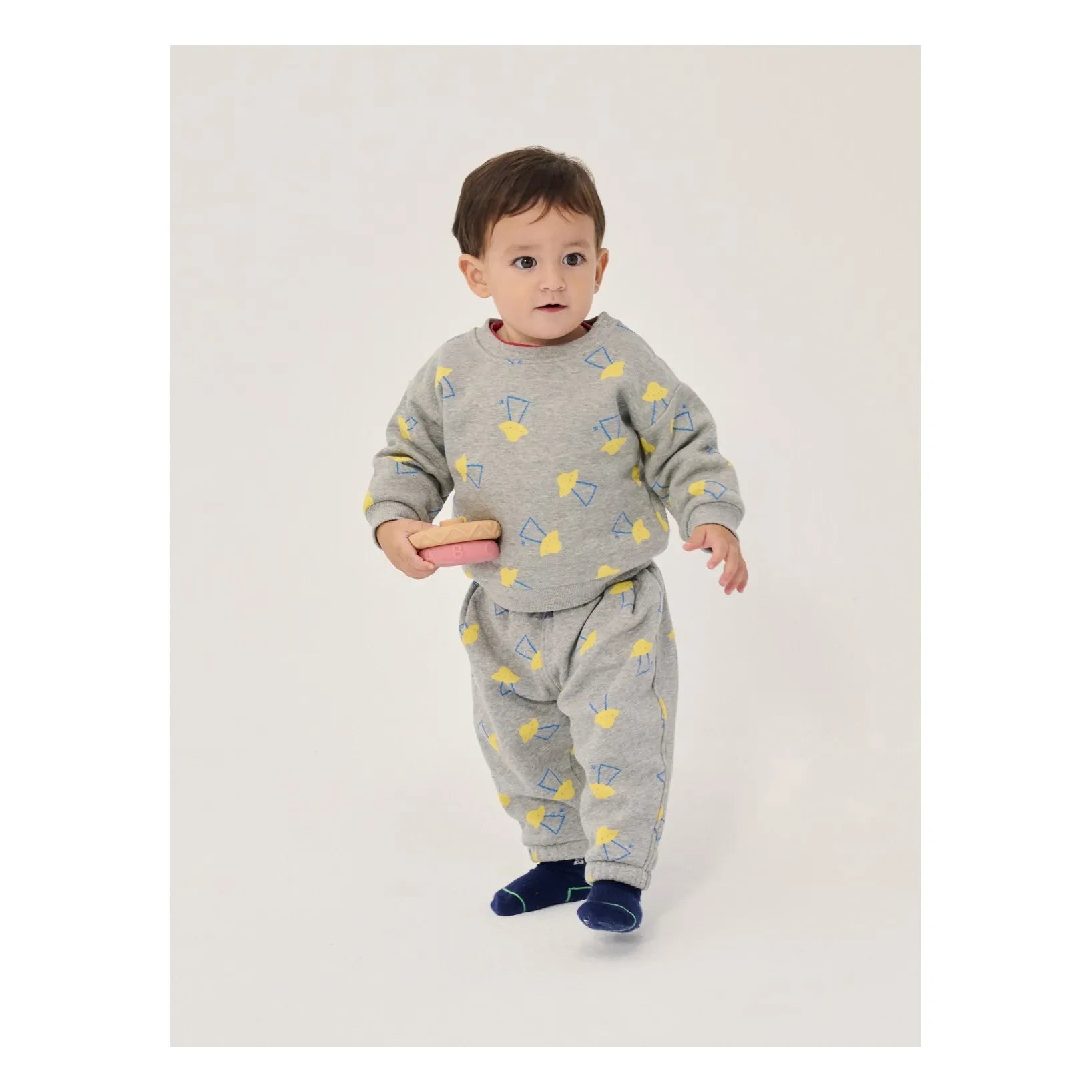 Bobo Choses - Jogger saucers Organic Cotton Baby | Speckled Grey