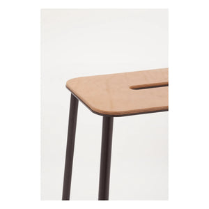 Frama - Deri Oturaklı Adam Taburesi | Siyah