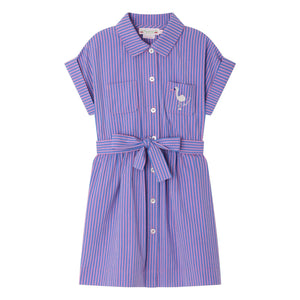 Bonpoint - Gisèle Striped Organic Cotton Dress | Mauve