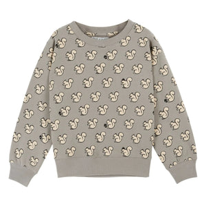 Emile et Ida - Squirrels Organic Cotton Sweatshirt | Gray