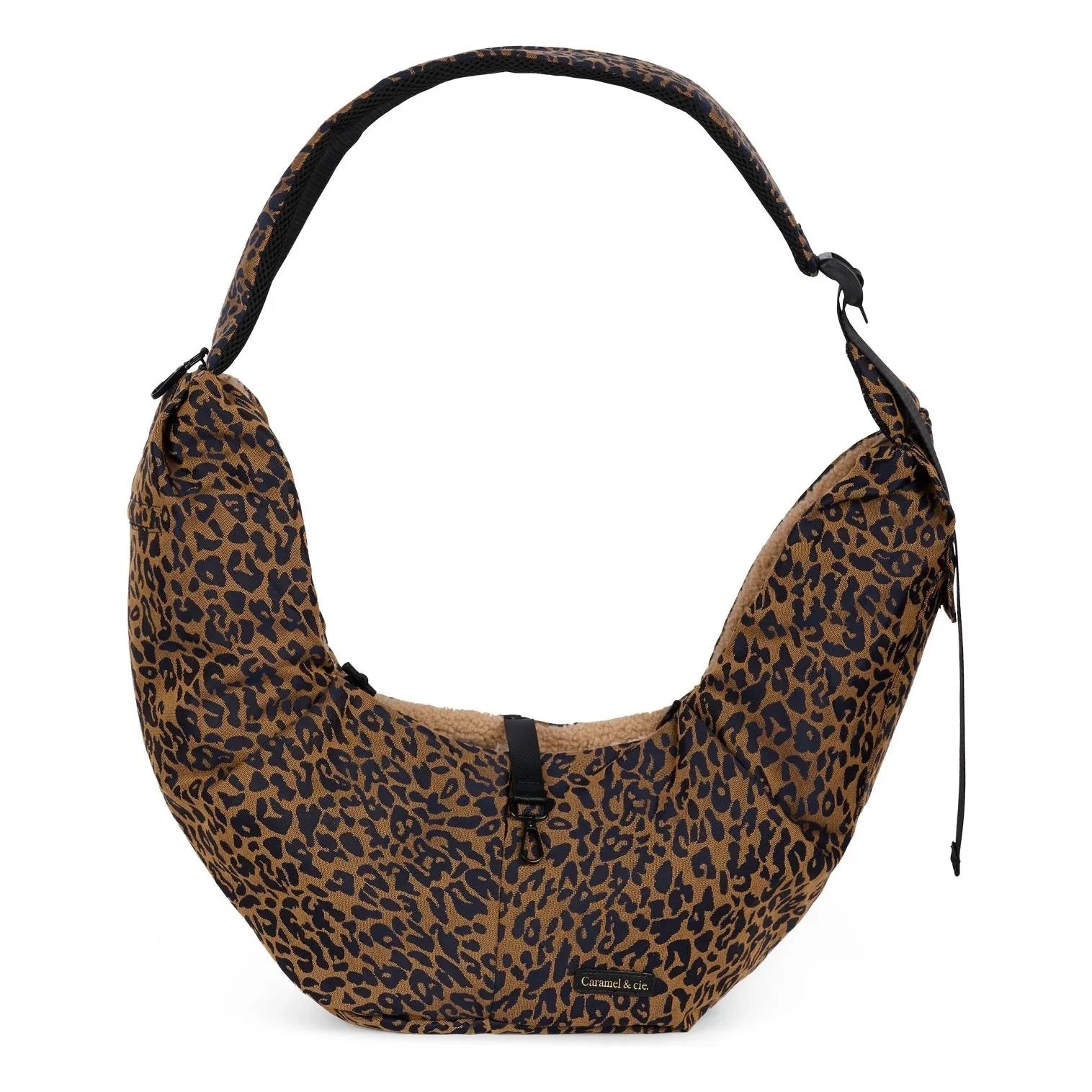 Caramel & Cie - Leopard Dog Patterned Crossbody Bag | Brown