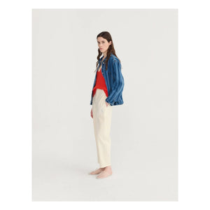 Bobo Choses - Blue Denim Striped Organic Cotton Jacket
