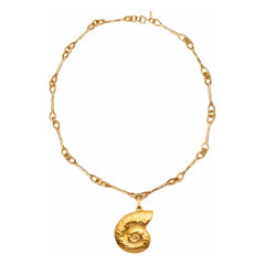 Alhaja - Caracola Nautilus Necklace | Gold