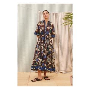 Alémais - Jasper Silk and Cotton Dress | Chocolate