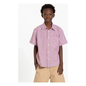 Finger in the nose - Rogue Striped Shirt | Brick Red