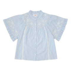Xirena - Maé Cotton blouse | Light blue