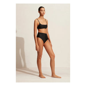 Matteau - High-Waisted Bikini Bottom | Black