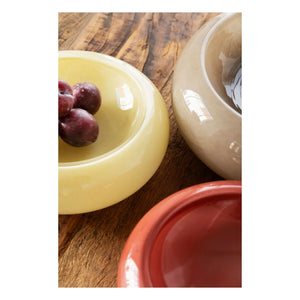 Madam Stoltz - Glass Bowl | Burgundy