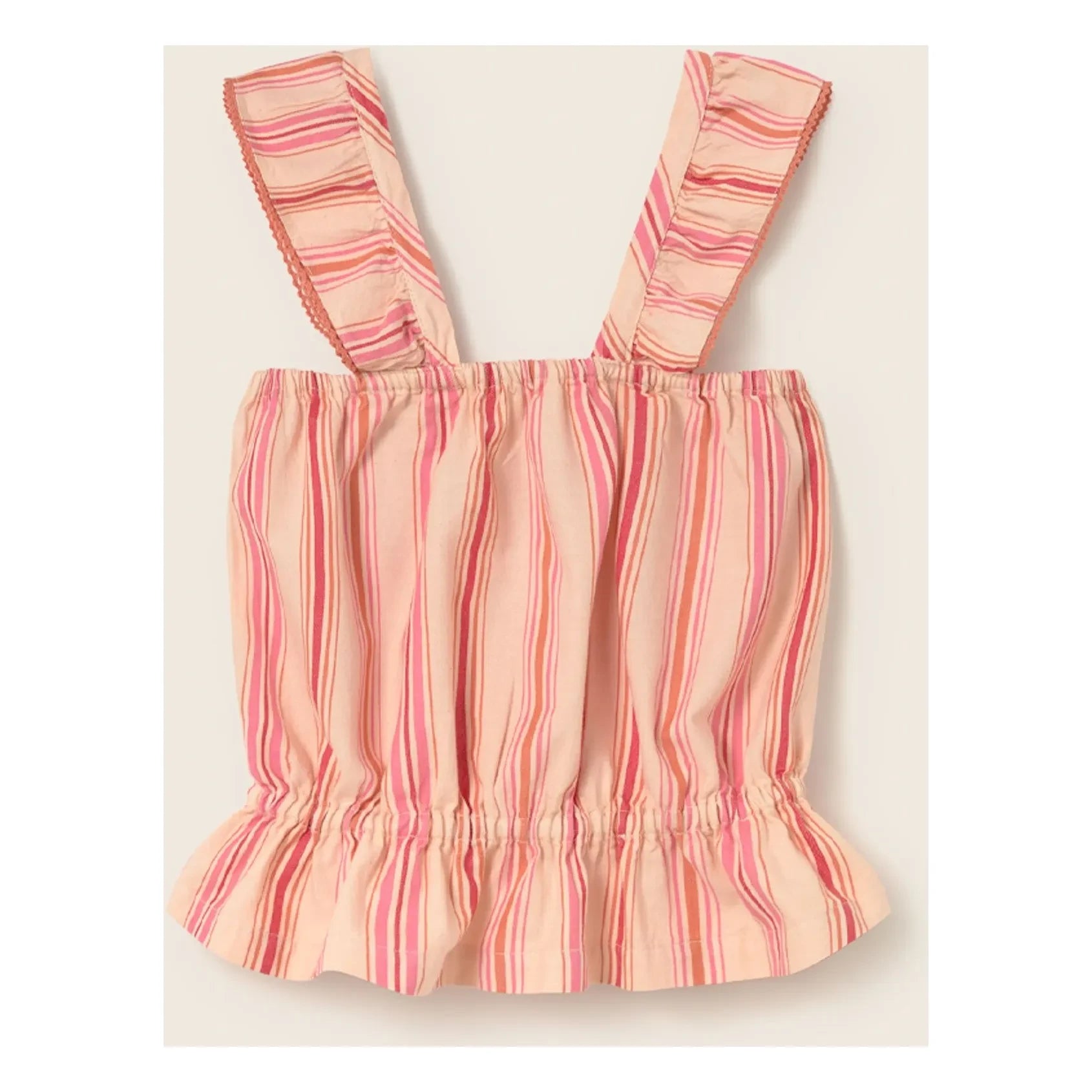 Cozmo - Ava Striped Organic Cotton Top | Pink
