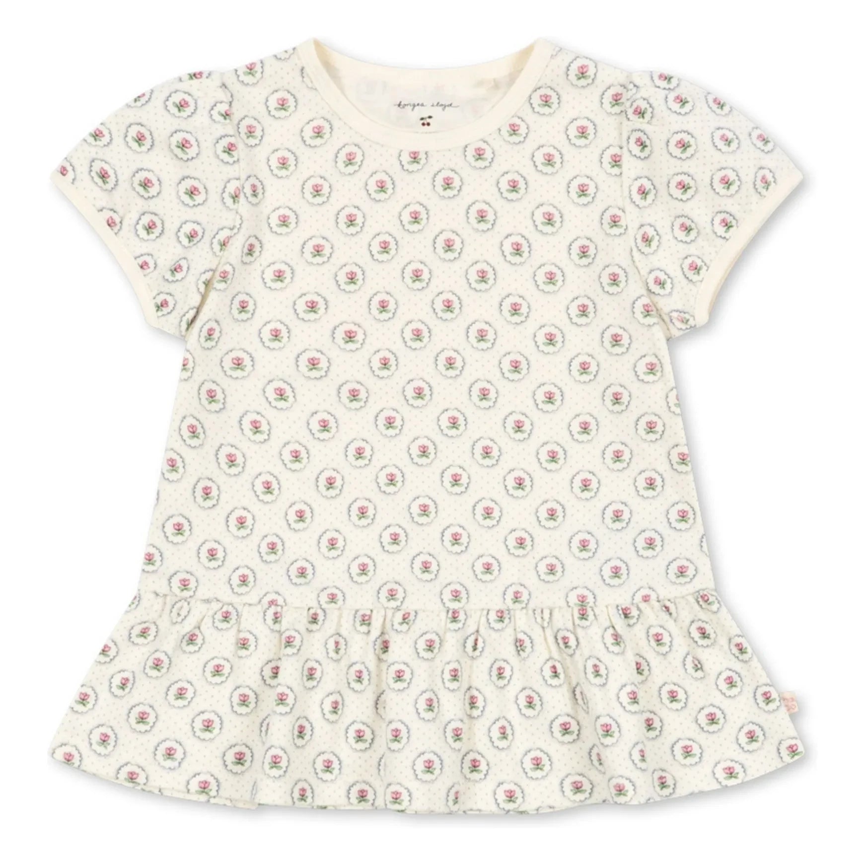 Konges Sløjd - Geometric Ruffled T-shirt Organic Cotton | Off-white