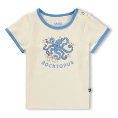 Molo - Easy Rocktopus T-shirt Organic cotton | Ecru