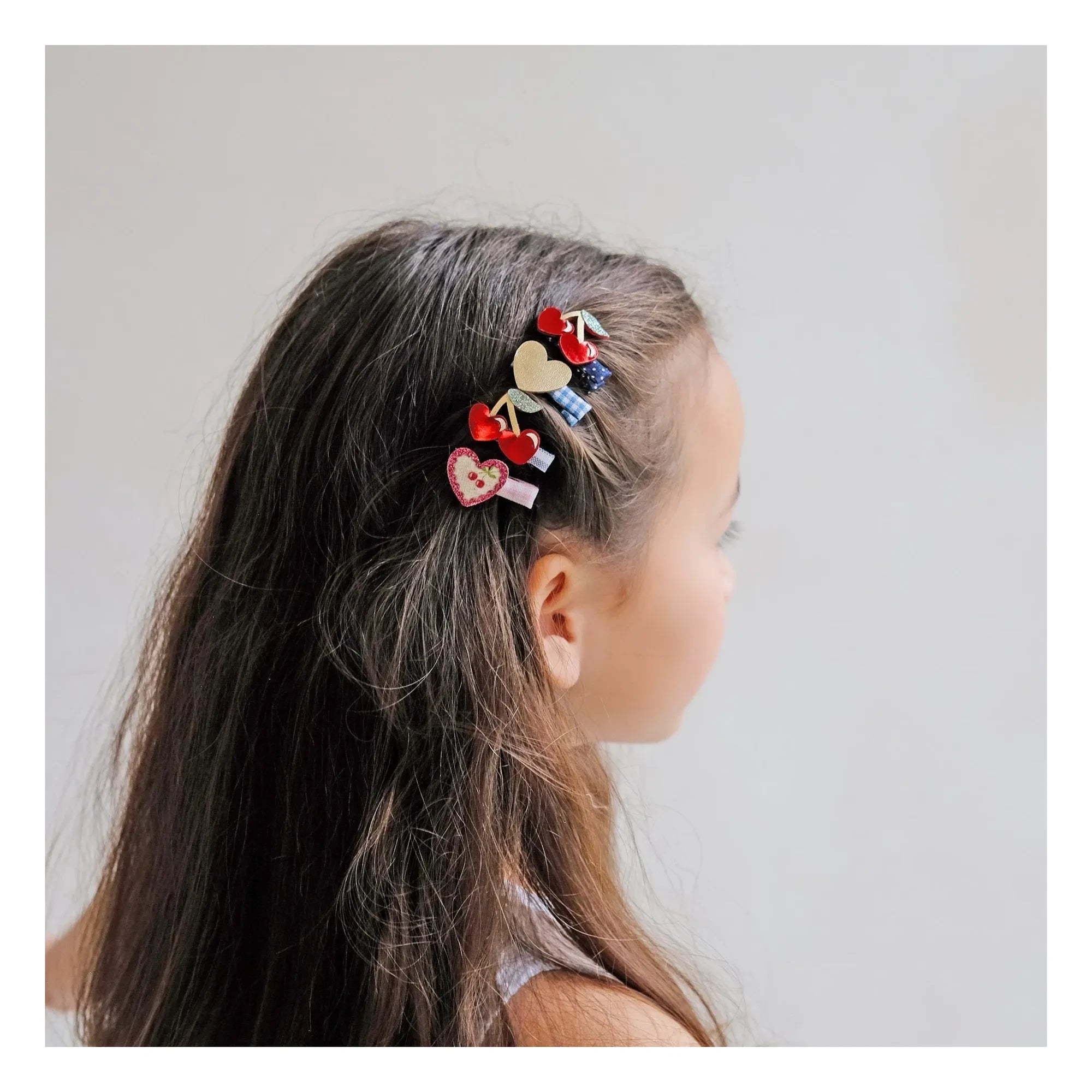 Mimi & Lula - 8-Pack Cherry Hair Clips | Red