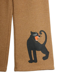 Mini Rodini - Panther organik pamuklu eşofman altı | Kahverengi