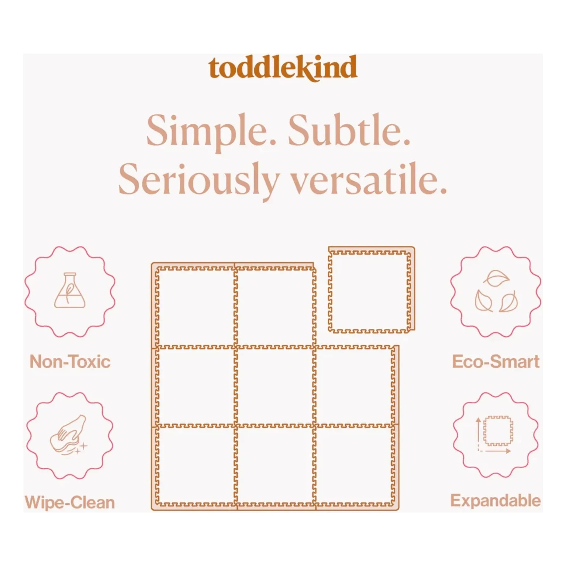 Toddlekind - Wild Modular Play Mat | Dusty Pink