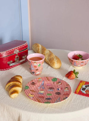 Rice - Paris Melamine Plate | Red