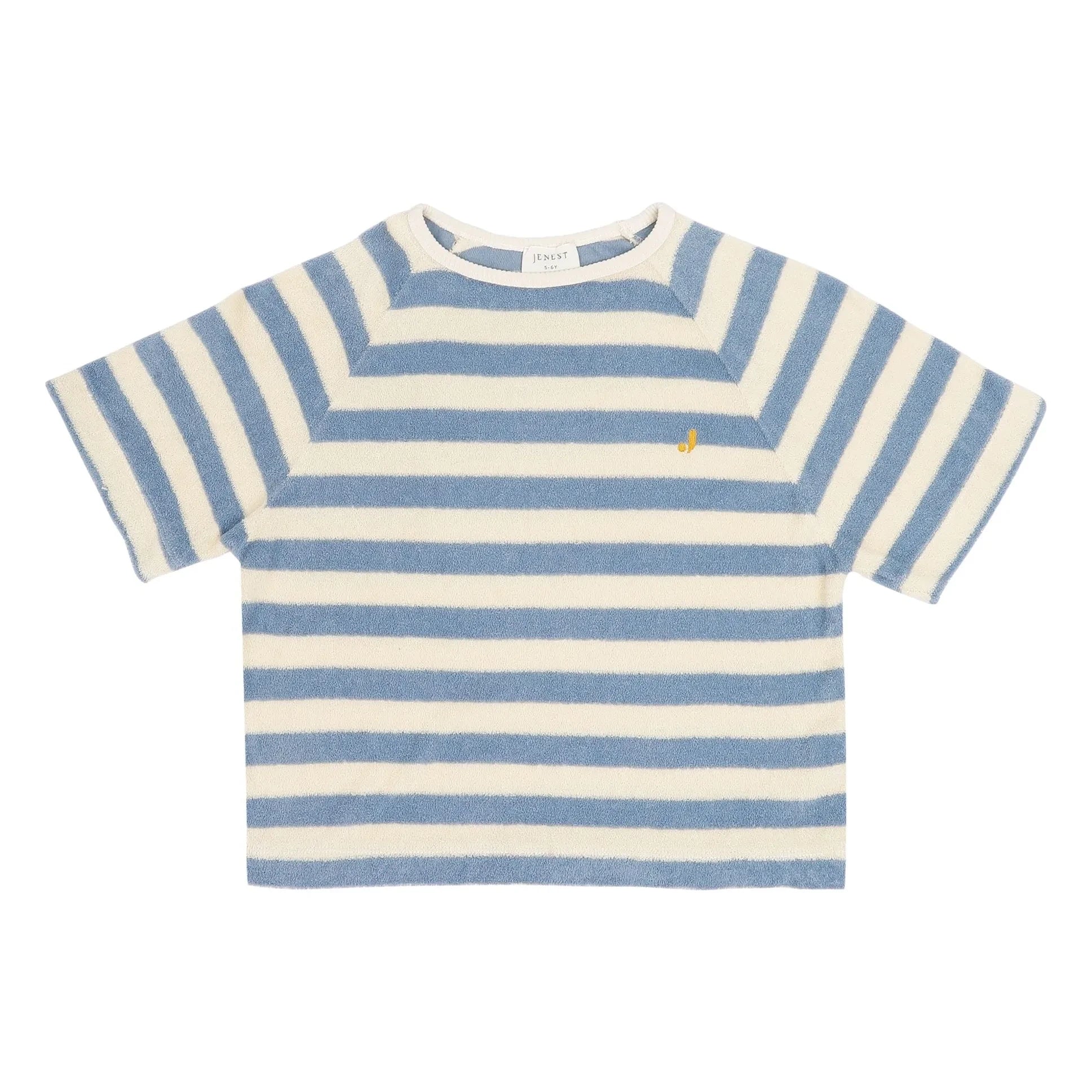 Jenest - Rayé Organic Cotton T-Shirt | Blue