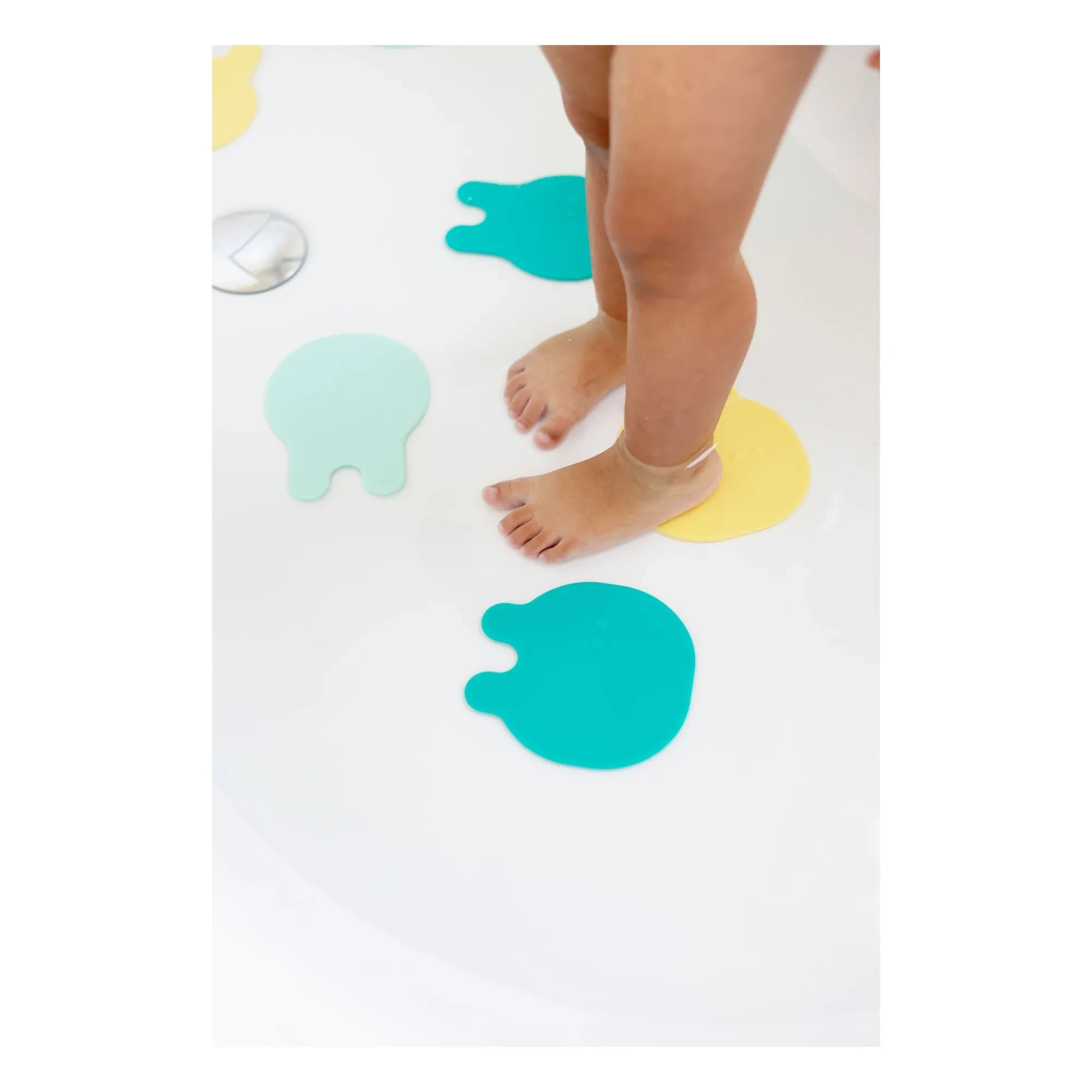 Quut - Grippi bath mats - Set of 8 | Yellow