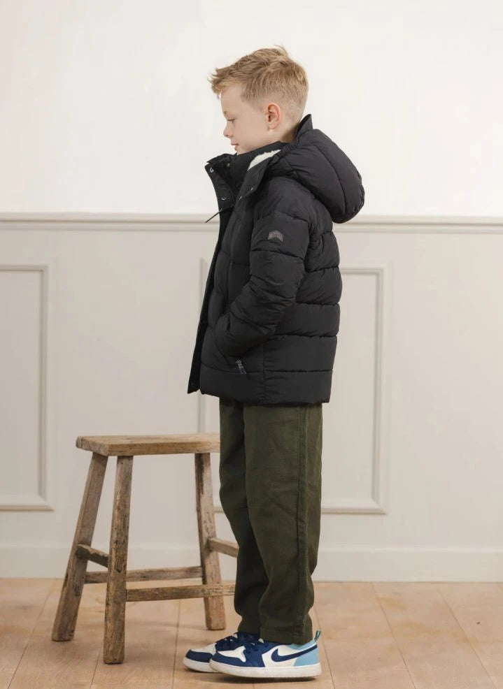 Töastie - Lunar Military Hooded Puffer Jacket | Black