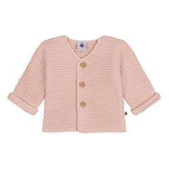 Petit Bateau - Mafa Point Mousse Cardigan | Powder Pink