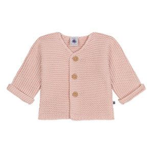 Petit Bateau - Mafa Point Mousse Cardigan | Powder Pink